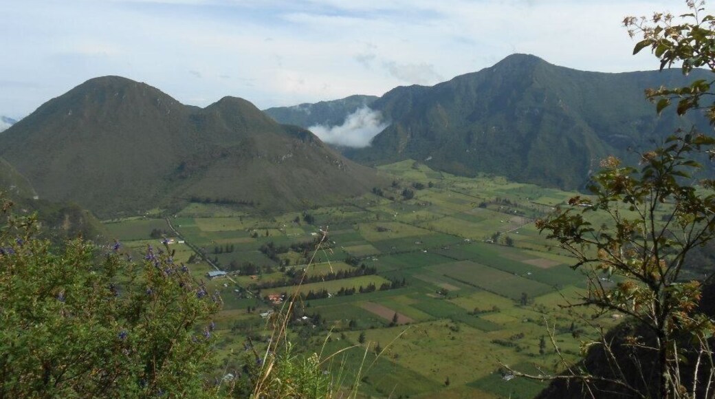 The village in the valley. This tiny area is occupied only by homesteading farmers whose families have lived there for generations. The area is a geobiological reserve and is protected from new development. Dormant volcanoes frame it on all sides and once created the area long ago when they were active.