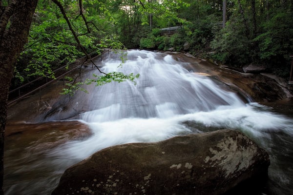 This is such a cool place. It is a swimming hole. you can slide down the entire waterfall and swim in the pool at the bottom. on the left is the path to get back to the top.
