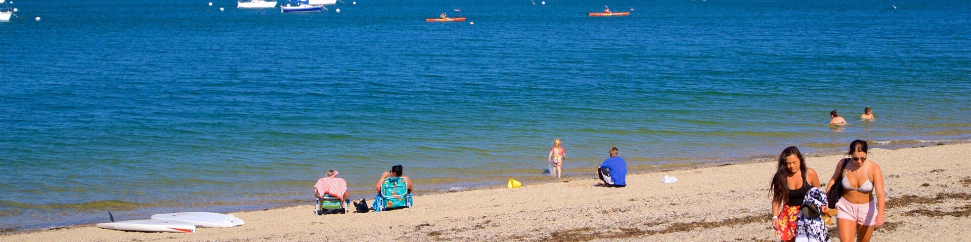 East End Beach showing a beach and general coastal views as well as a couple
