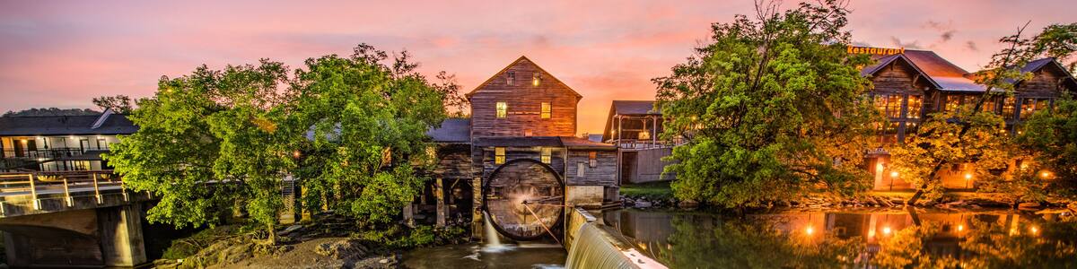 Pigeon Forge Tennessee TN Old Mill at Sunrise