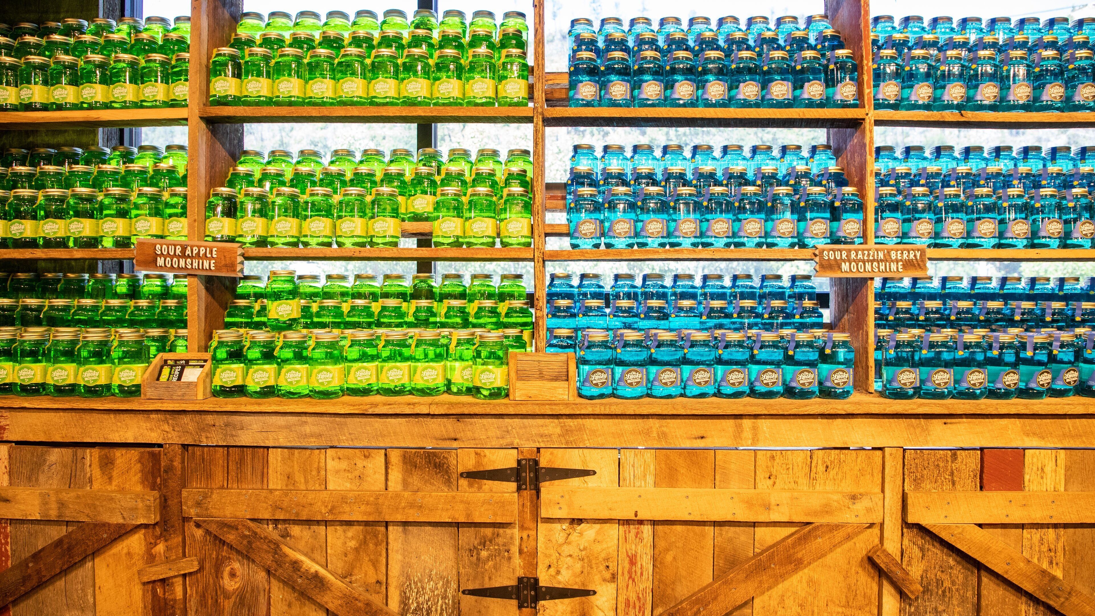 Ole Smoky Moonshine Distillery which includes interior views and drinks or beverages