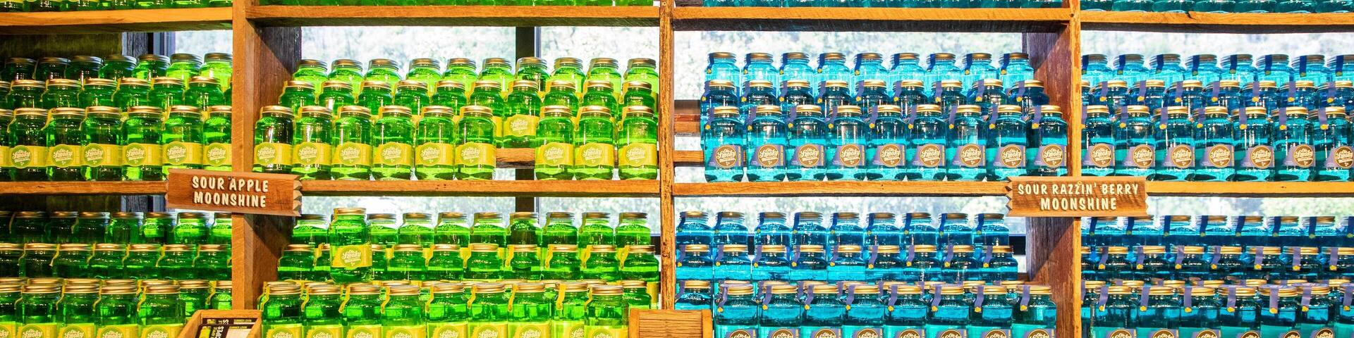 Ole Smoky Moonshine Distillery which includes interior views and drinks or beverages