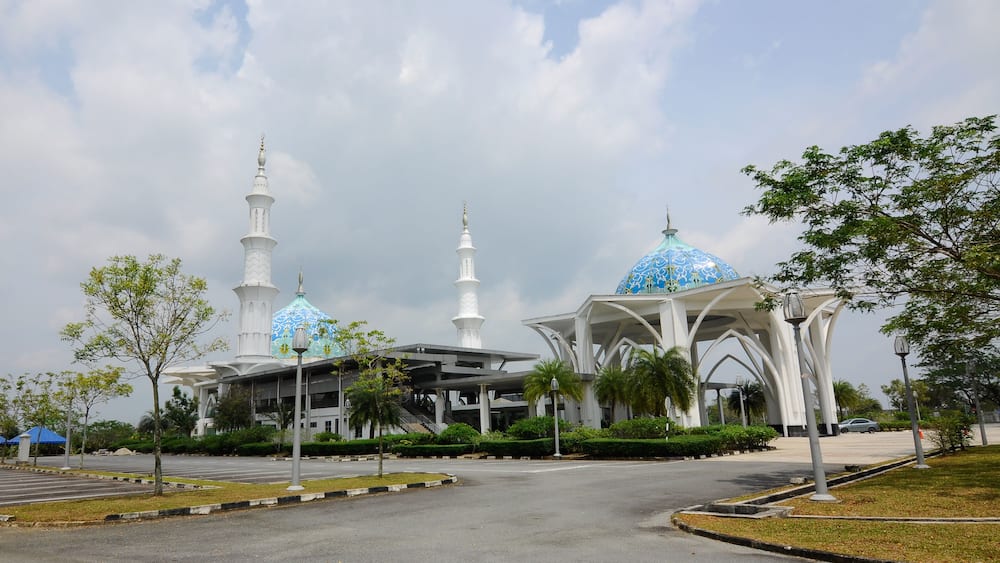 Sultan Ismail Airport Mosque at Senai Airport in Malaysia