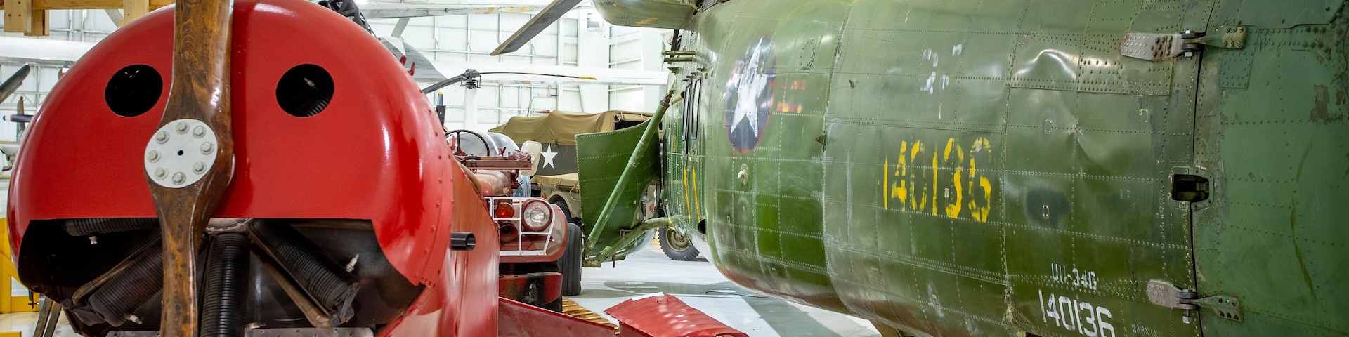 Tennessee Museum of Aviation featuring interior views, heritage elements and military items