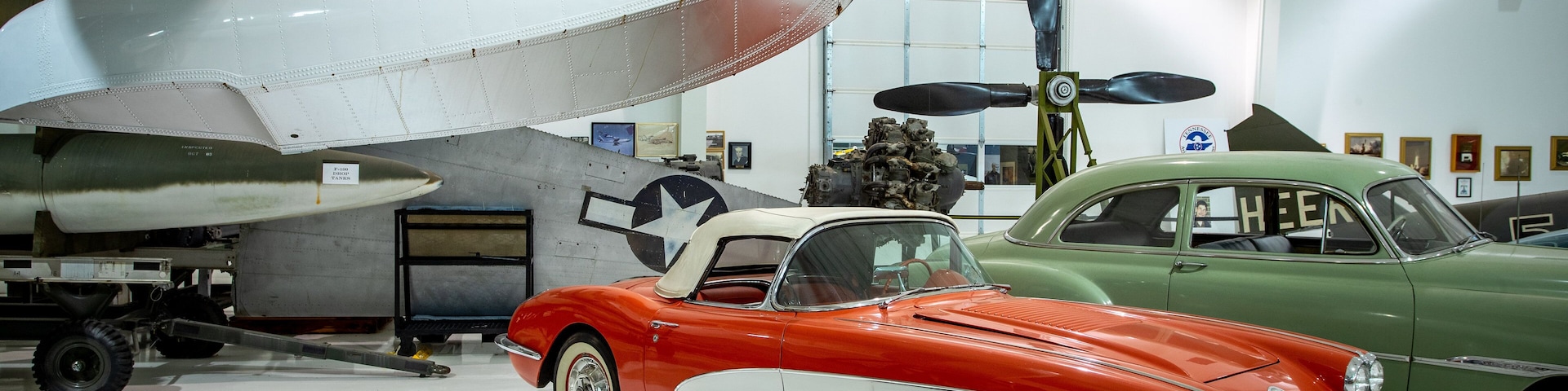 Tennessee Museum of Aviation featuring aircraft, interior views and heritage elements