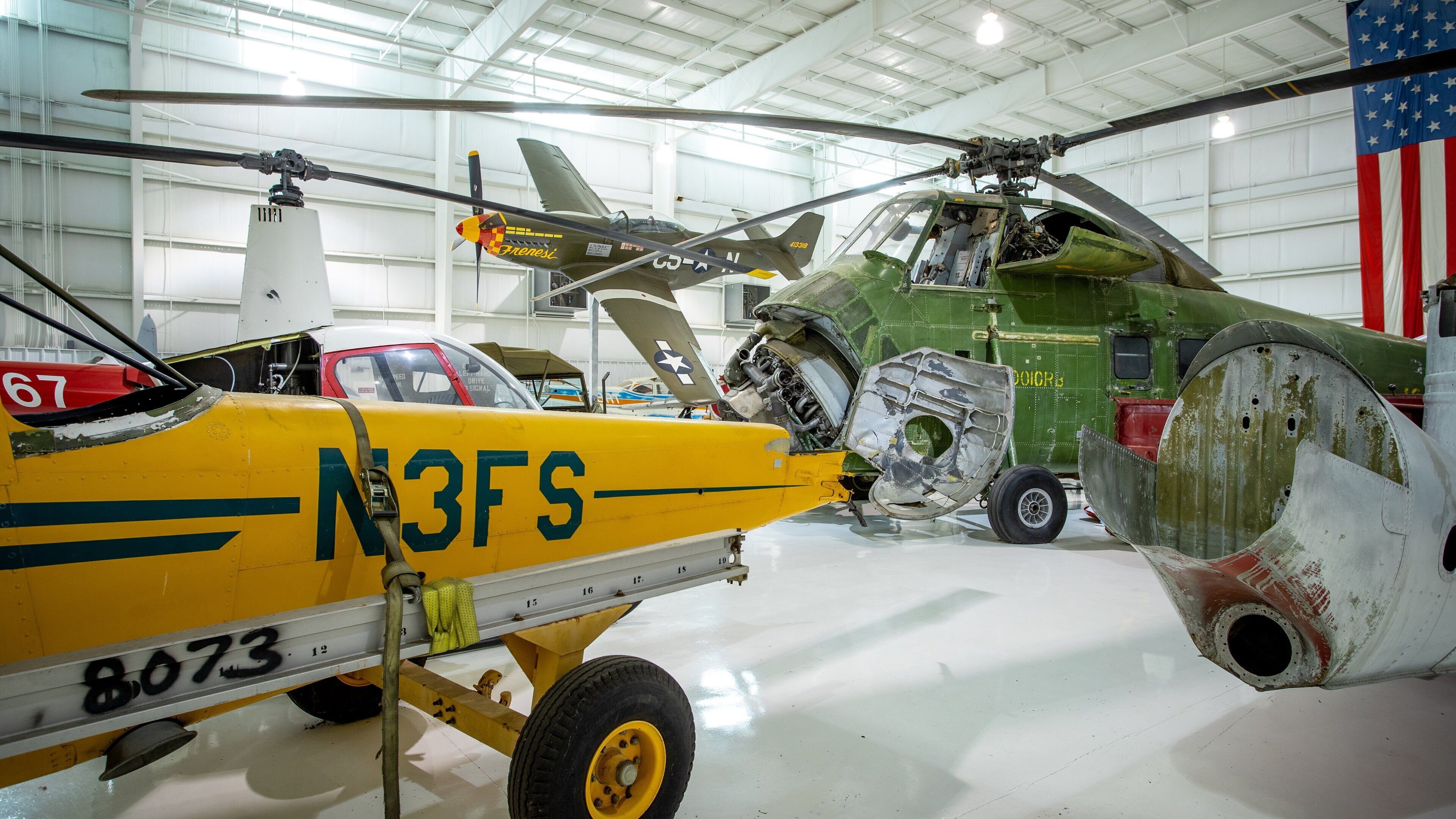 Tennessee Museum of Aviation showing aircraft, heritage elements and military items