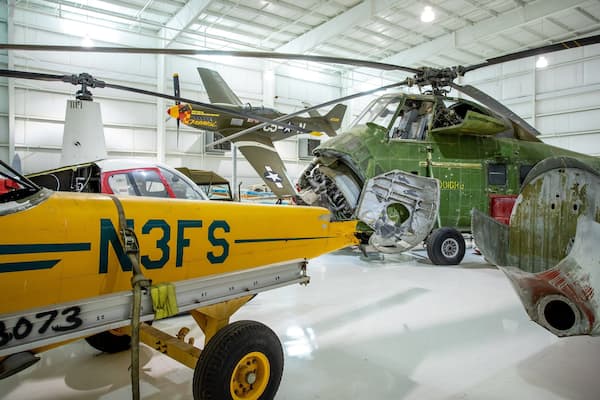 Tennessee Museum of Aviation showing aircraft, heritage elements and military items