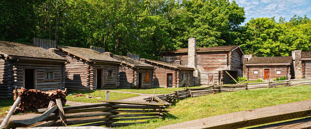 Kentucky historical state park of Fort Boonesborough, Kentucky, USA