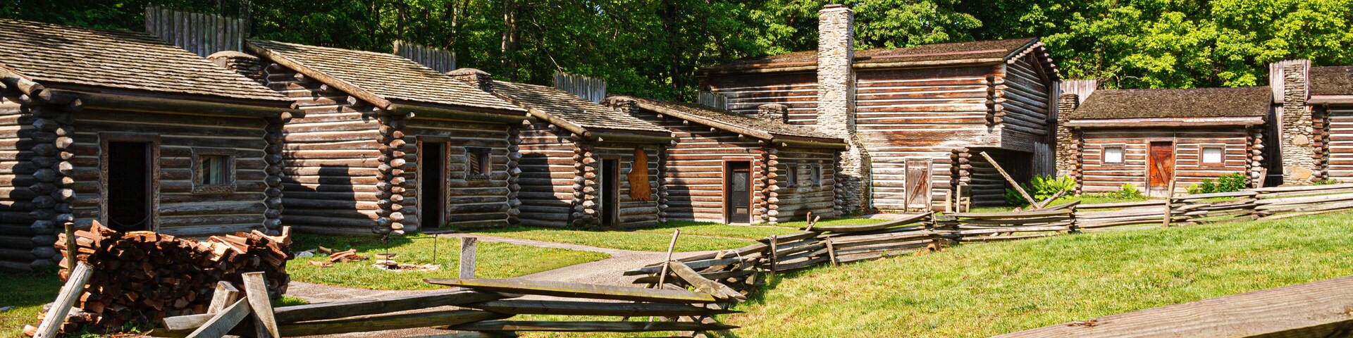 Kentucky historical state park of Fort Boonesborough, Kentucky, USA