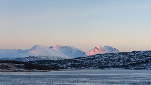 panorama of the mountains at Balsfjord, Troms, Norway