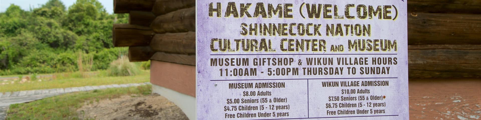 Shinnecock Nation Cultural Center and Museum showing heritage elements and signage