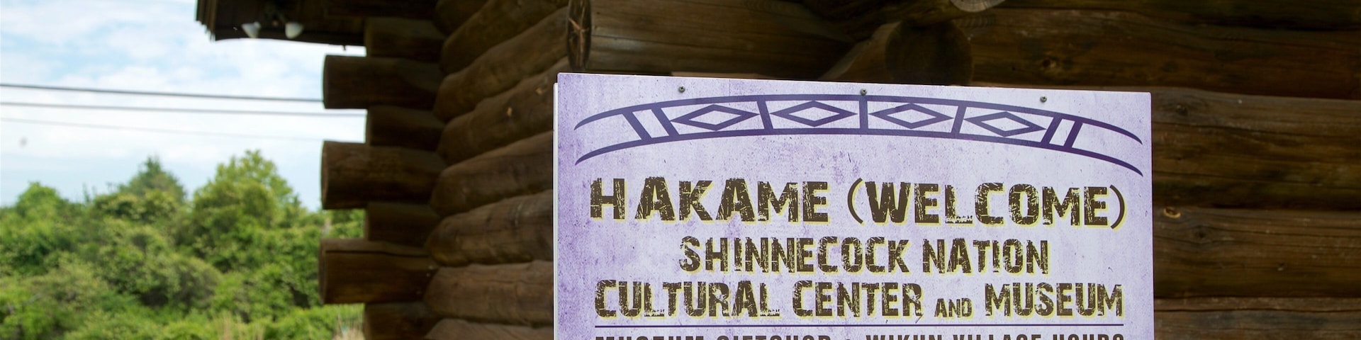 Shinnecock Nation Cultural Center and Museum showing heritage elements and signage