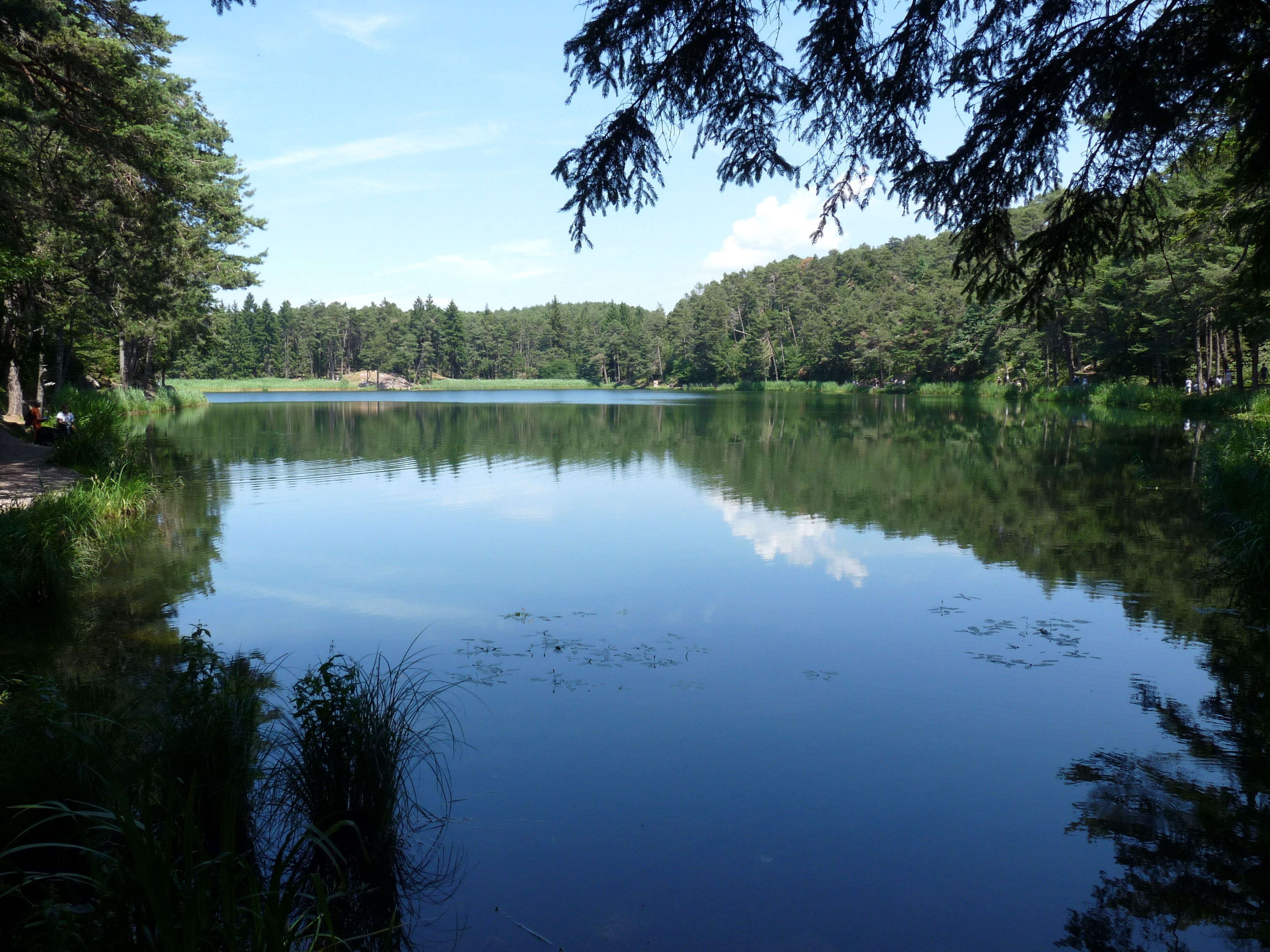 Civezzano (Italy): lake Santa Colomba from south.