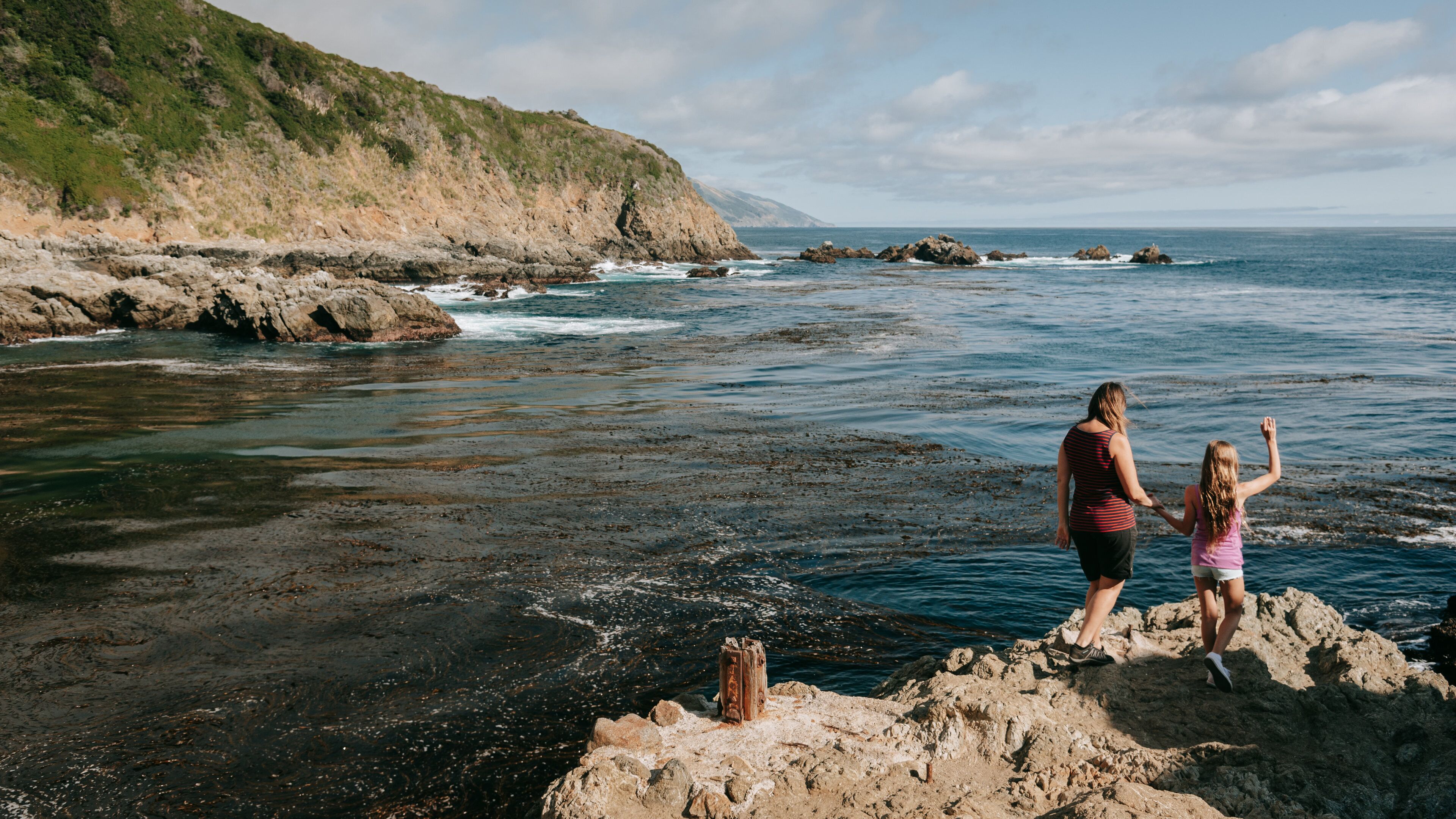 Partington Cove which includes general coastal views and rugged coastline as well as a family