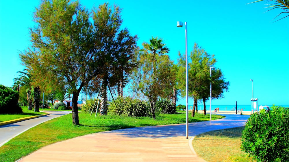 CIVITANOVA MARCHE, ITALY - JUNE 26, 2023: Promenade in Civitanova Marche. Civitanova Marche borders the municipalities: Montecosaro, Porto Sant'Elpidio, Potenza Picena and Sant'Elpidio a Mare