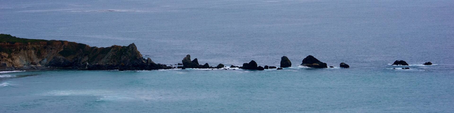 Ragged Point showing general coastal views and rocky coastline