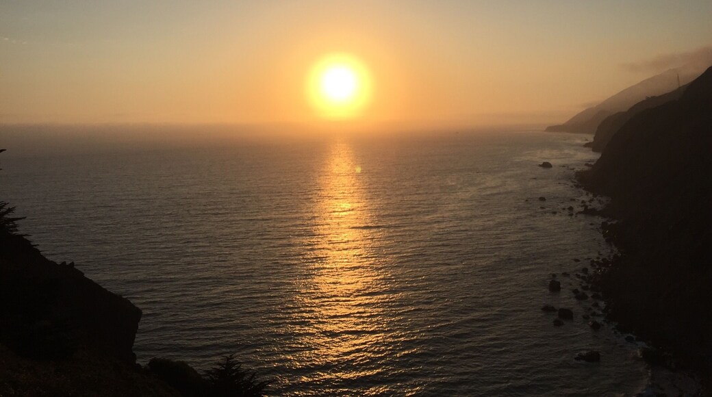 Big Sur is a must when in California. And you absolutely have to catch the sunset there, it's a surreal experience. If you're adventurous, the ultimate coastal drive is southward -- from SF to LA. That way, you'd be driving on the edge.