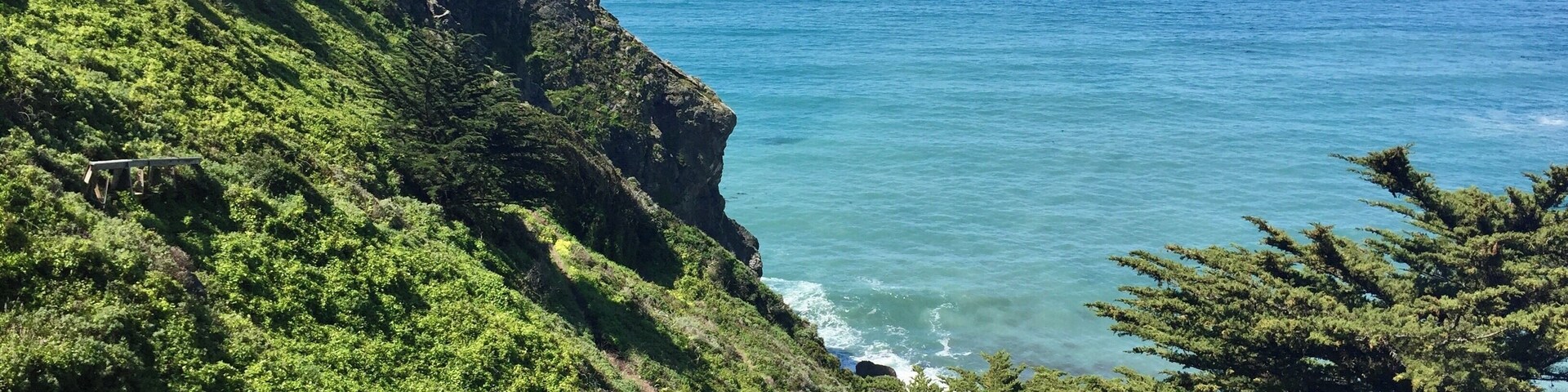 The California coast is always beautiful! Hiked down to the shore here.