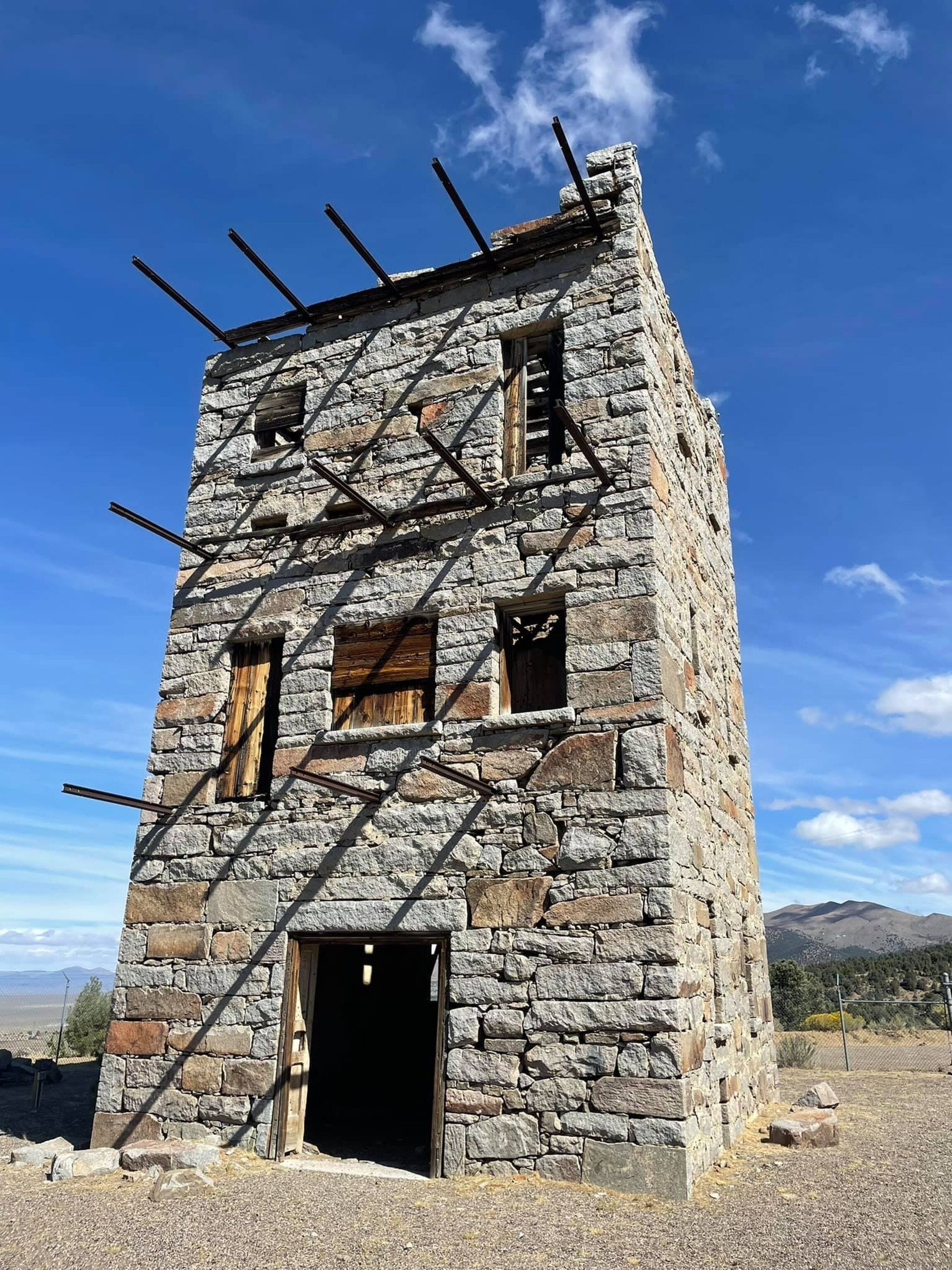Stokes Castle is a three-story stone tower located near Austin, Built from 1896 to 1897. Austin, Nevada, United States.
