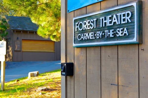 Forest Theater Guild which includes signage