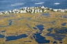 Aerial view of marsh and Rachel Carson Wildlife Sanctuary in Wells, south of Portland, Maine