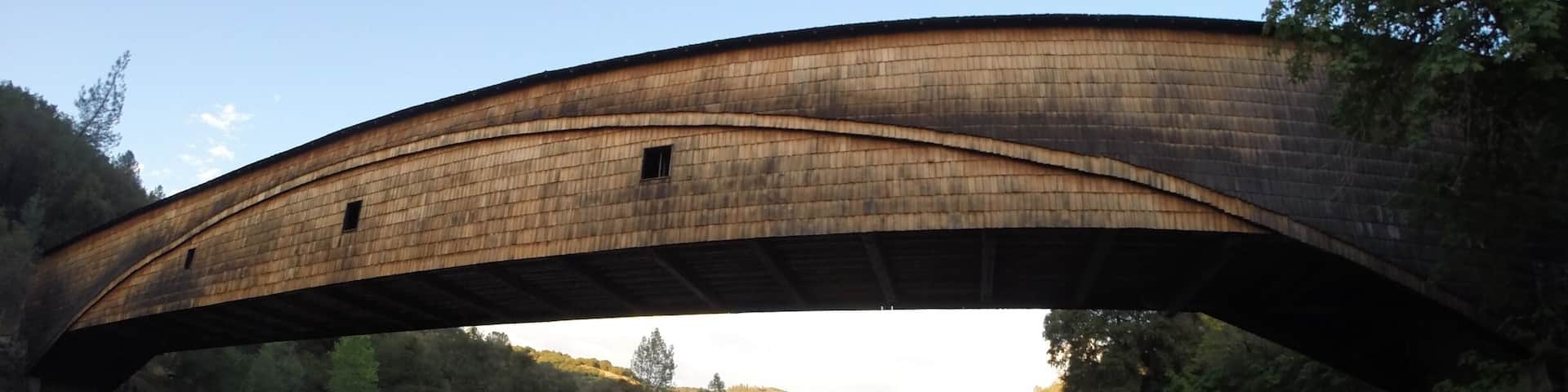 This is one of our favorite swimming holes. The added bonus is this is the longest single span covered wooden bridge in the United States. I took this with my GoPro.