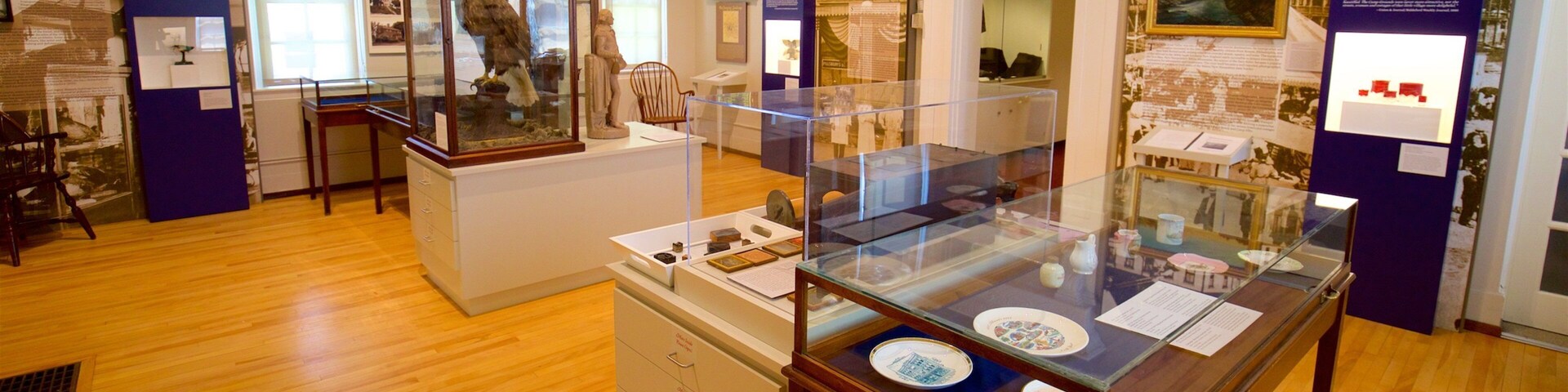Saco Museum featuring interior views and heritage elements