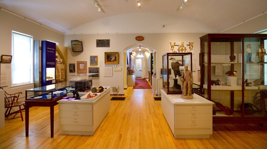 Saco Museum featuring interior views