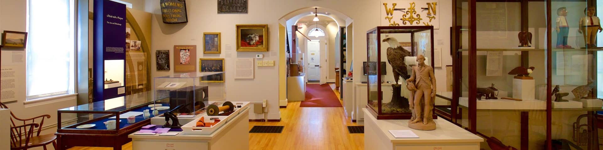 Saco Museum featuring interior views