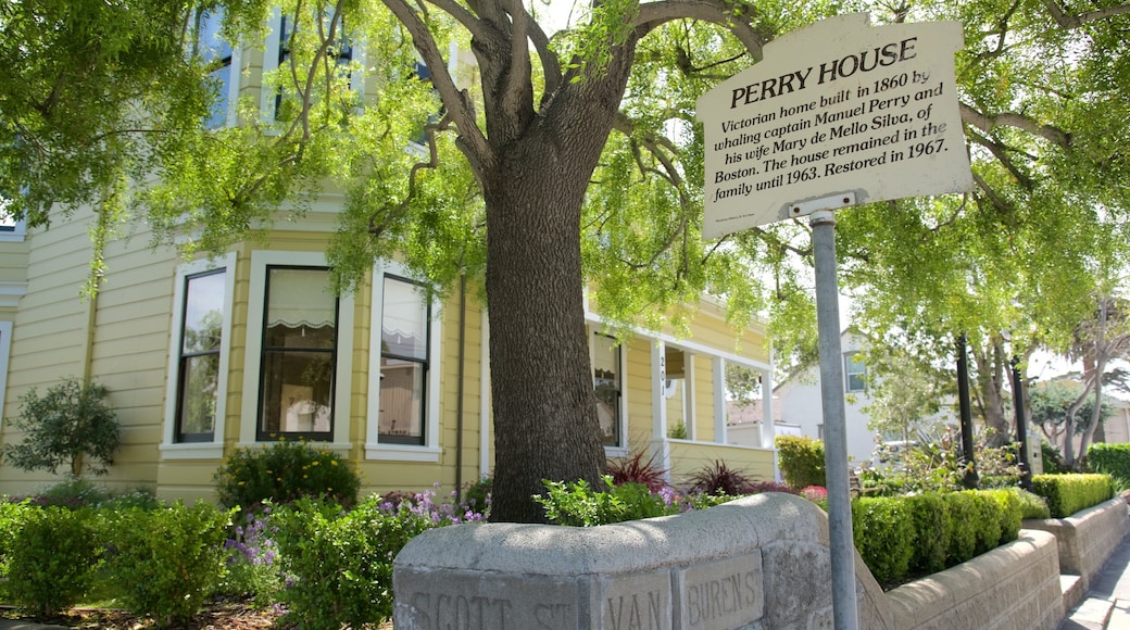 Monterey State Historic Park which includes a garden and signage