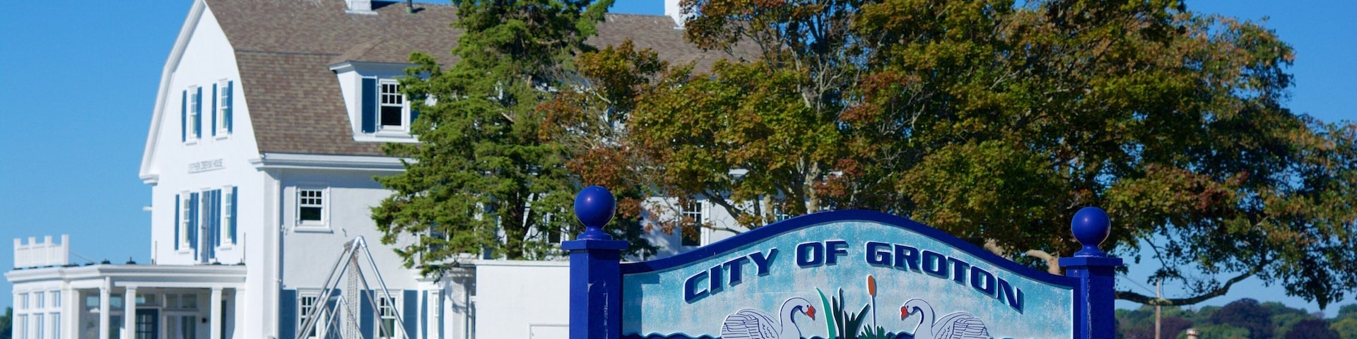 Praia de Eastern Point caracterizando sinalização