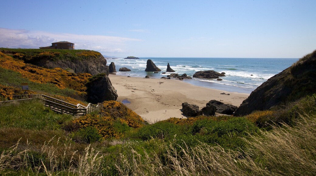 Bandon which includes landscape views and a beach