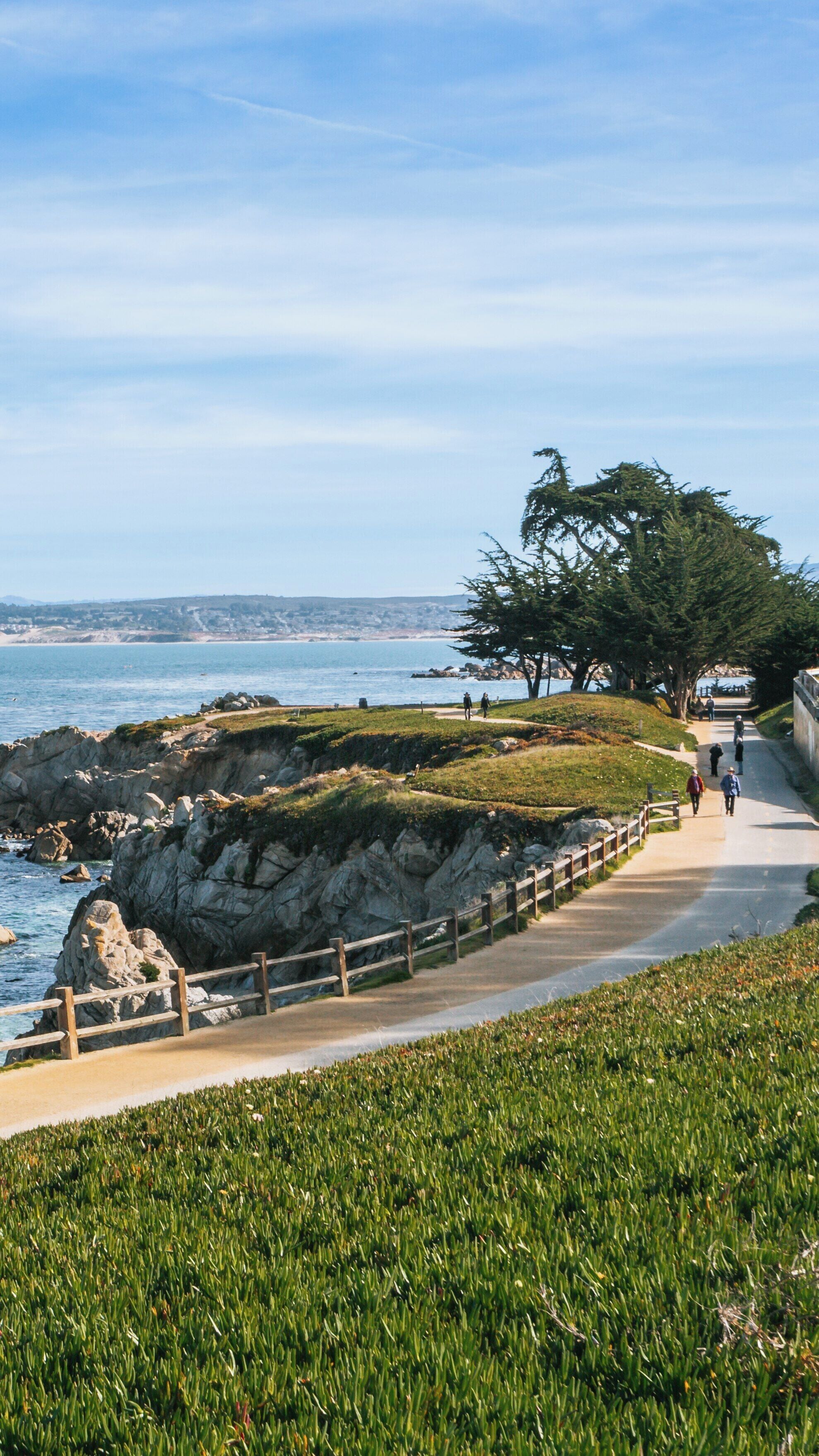 Scenic lovers point area in Pacific Grove, California featuring walking paths and coastal views