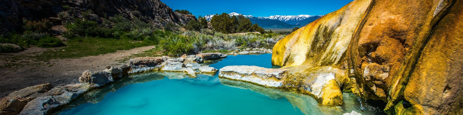 Travertine Hot Springs Bridgeport California USA Vertical Composition