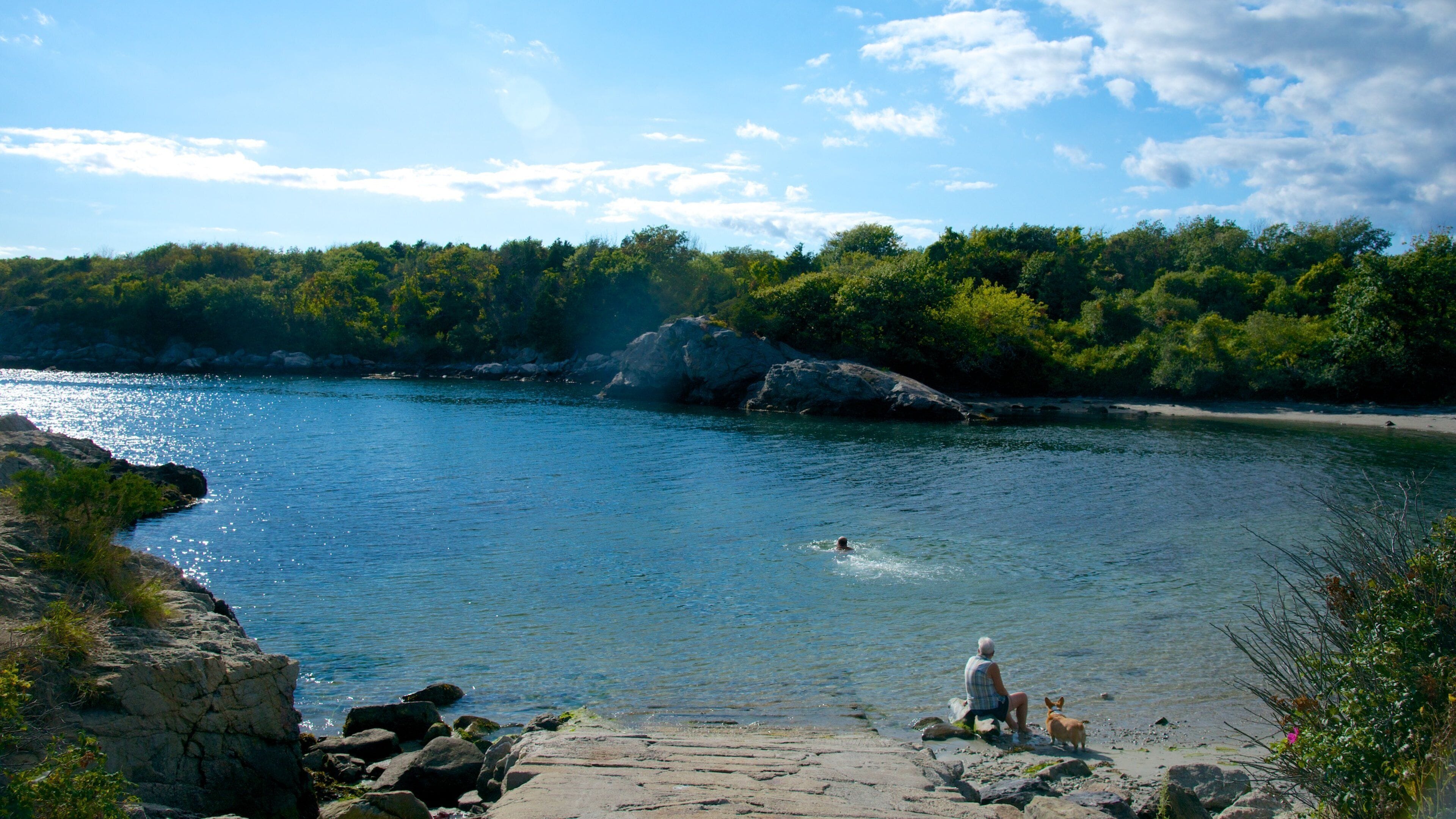 Fort Wetherill State Park showing general coastal views