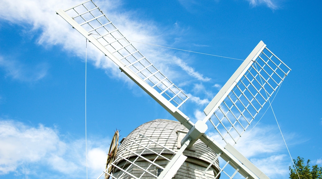 Jamestown Windmill qui includes silhouettes urbaines et moulin Ă vent