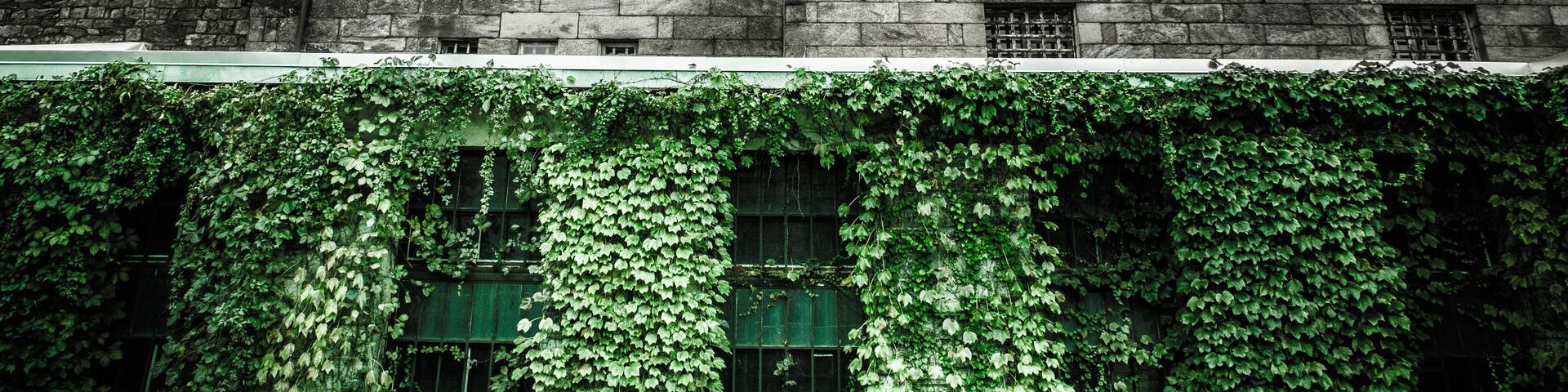 Dark ominous exterior view of Eastern State Penitentiary, Philadelphia PA
