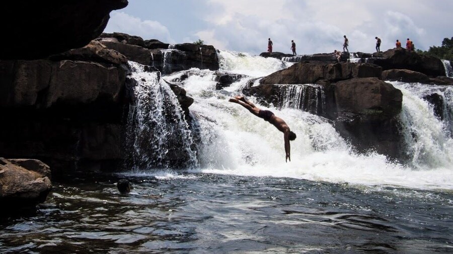 When we arrived at this spectacular waterfall, we were surprised to see that most of the swimmers were young local monks, taking some time off from their studies. It's an incredible place to swim and an even better place to meet locals on their own turf.