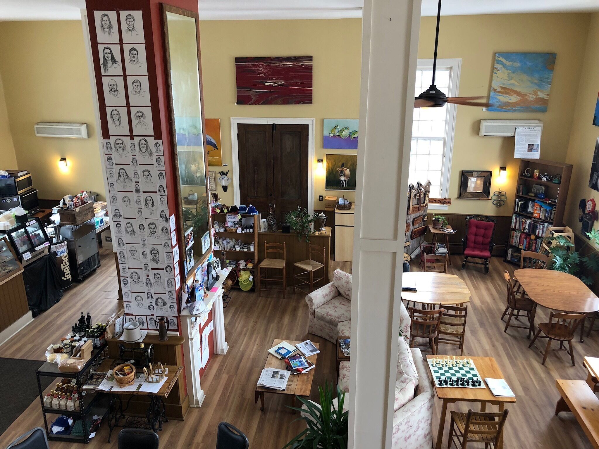 It’s April 20th, 2018 and we’ve been up since 4 am birdwatching at Moose Bog in Island Pond, Vt.  28 degrees F and snowing.  After birdwatching we stopped at the Cafe Lotti in E. Burke, VT.  Originally a church built in 1834; the building has been re-purposed as a coffee shop, etc.  we got a warm welcoming reception, excellent coffee, breakfast sandwiches and took home bakery goods!  You should check it out. 