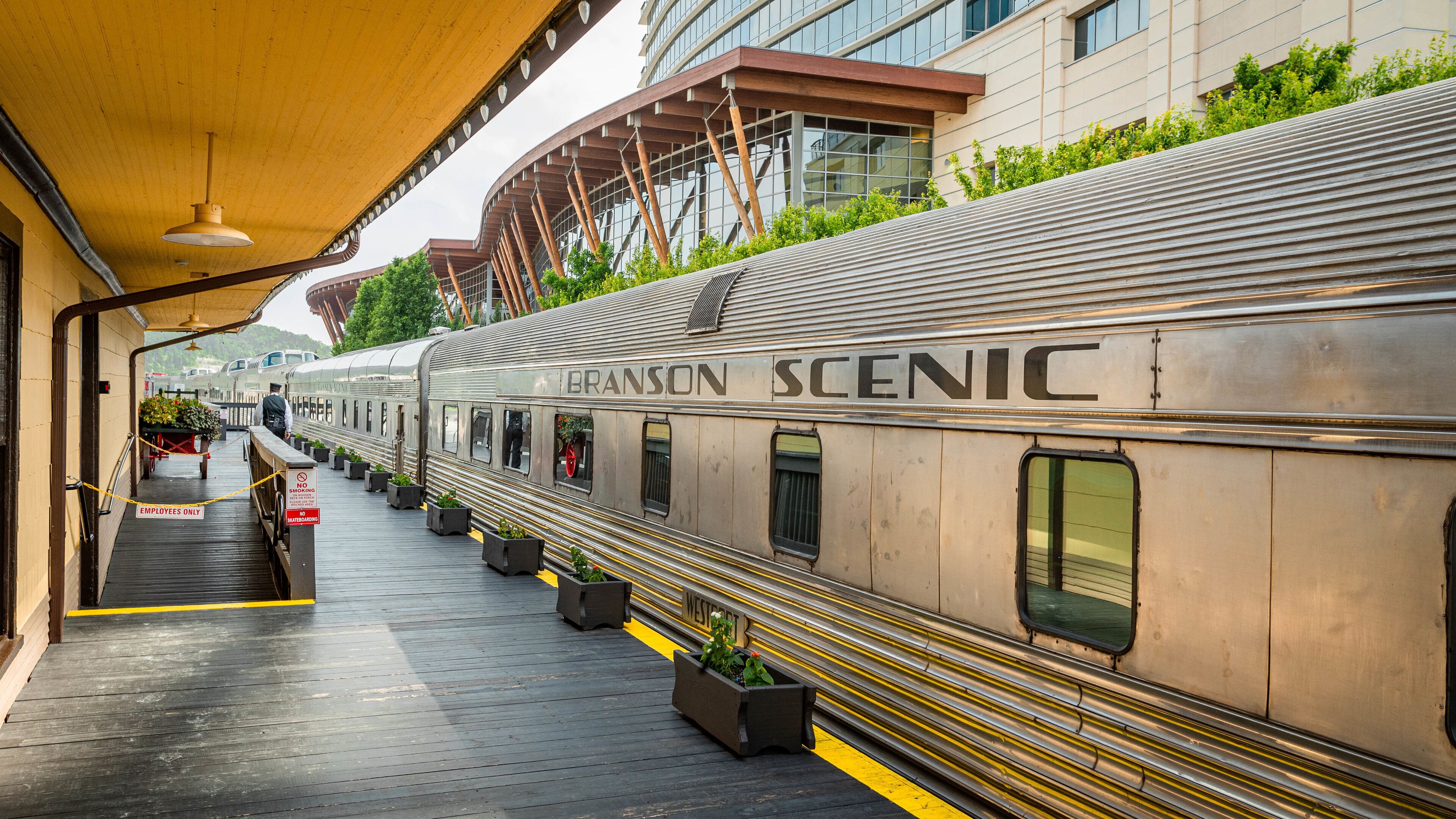 Branson\'s Scenic Railway which includes signage and railway items