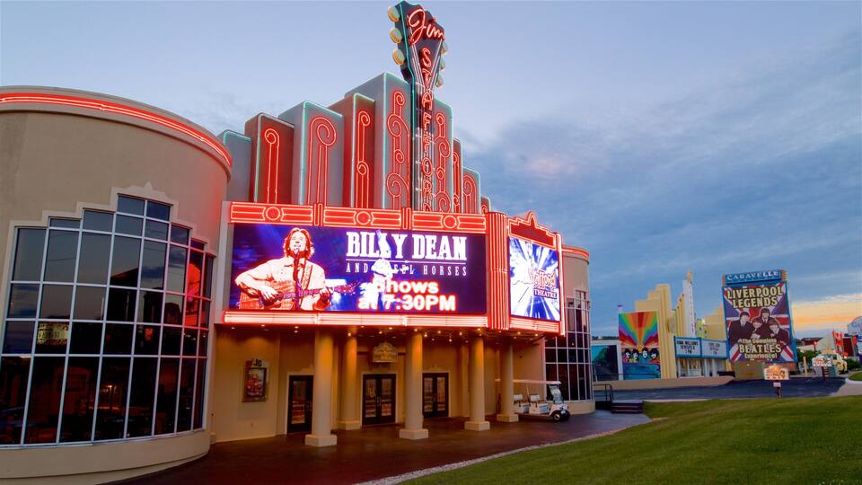 Branson Theater District which includes signage