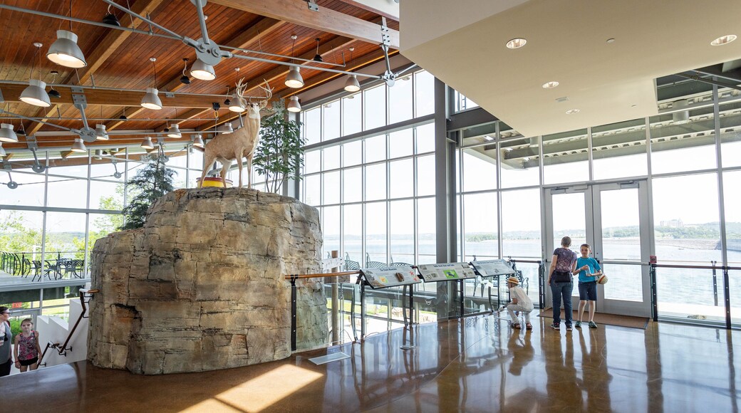Dewey Short Visitor Center showing interior views as well as a family