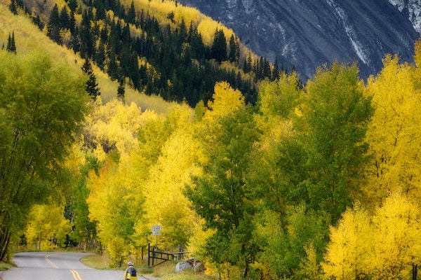 Bicycle trail in Ashcroft ghost town, Colorado