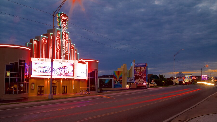 Hughes Brothers Theatre which includes signage and night scenes