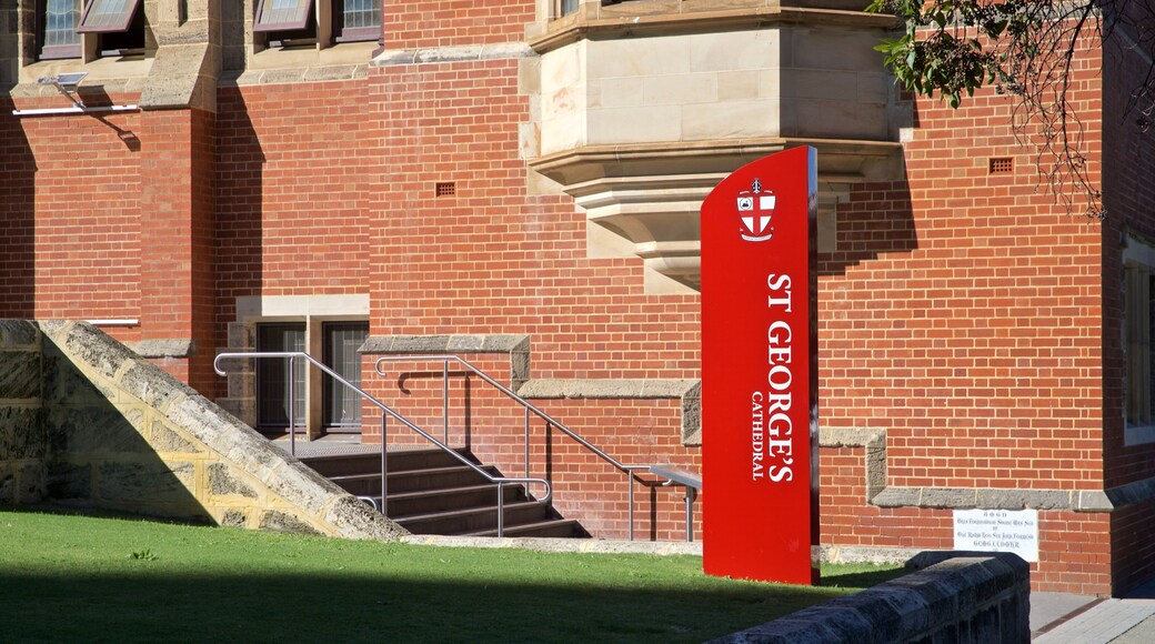 St. George\'s Cathedral which includes signage