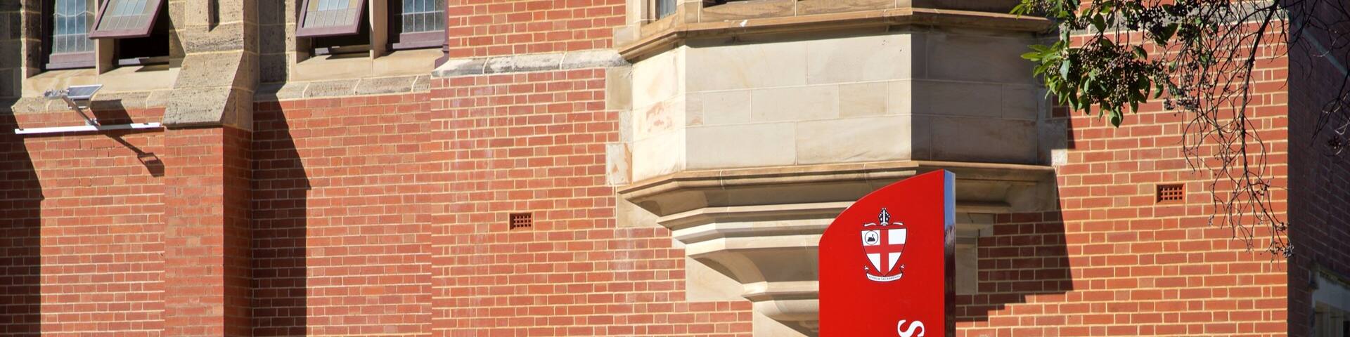 St. George\'s Cathedral which includes signage