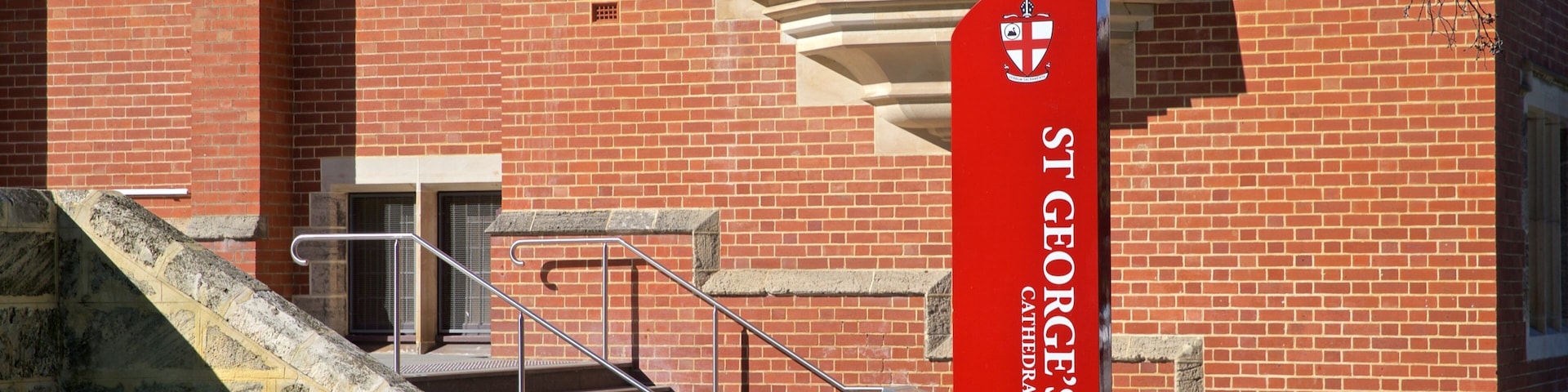 St. George\'s Cathedral which includes signage