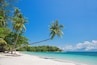 Tropical beach landscape with a leaning palm tree on Bintan island, Indonesia, Shutterstock ID 281490740, Purchase Order: SP-1869, Order Number: SP-1869 Go Guides Hotels.com, Client/Licensee: Hotels.c