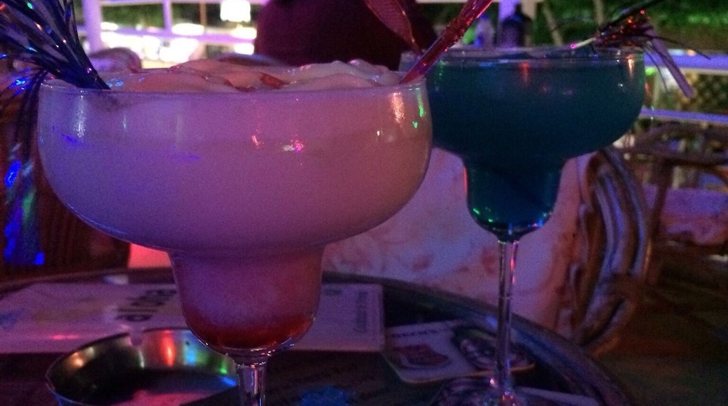 Cocktails overlooking the main strip at Gumbet, Turkey.