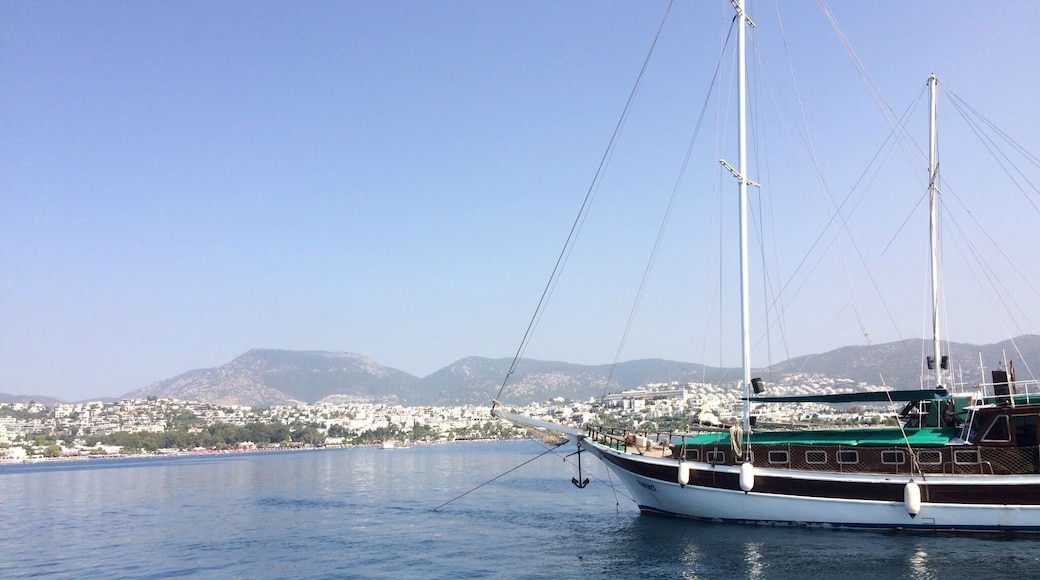 Gumbet marina, very serene and calm waters.
